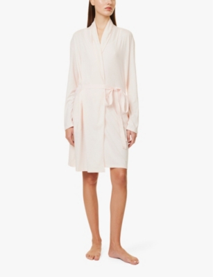 Shop Skin Womens Pearl Pink Coleen Belted Organic Pima-cotton Robe