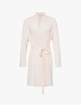 Shop Skin Womens Pearl Pink Coleen Belted Organic Pima-cotton Robe