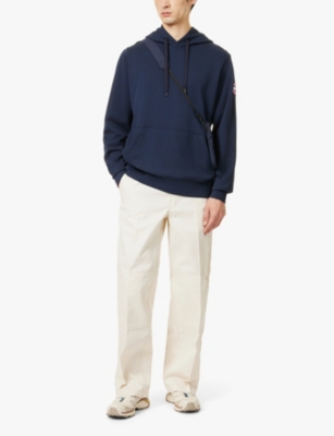 CANADA GOOSE: Huron brand-patch cotton-jersey hoody