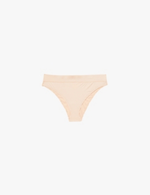 Savage X Fenty Womens Soft N' Savage Cheeky Cut-out Stretch-woven Briefs Xxl-xxxxl Honey Xxxl In Neutral