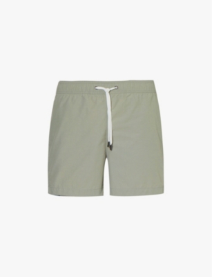 ONIA: "Charles 5"" drawstring cotton-blend swim shorts"