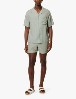 ONIA: Air Convertible short-sleeve linen-blend shirt