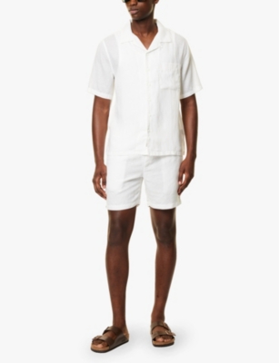 ONIA: Air Convertible short-sleeve linen-blend shirt