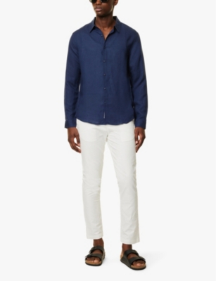ONIA: Air long-sleeve linen-blend shirt
