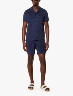 ONIA: Towel Terry camp-collar cotton-blend shirt