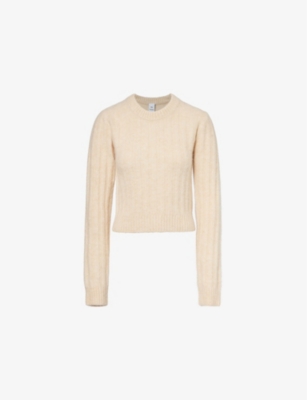 Won Hundred Mens  Evangeline Ribbed Stretch-wool Blend Jumper In Neutral