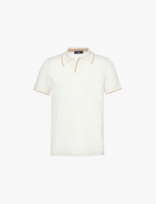Mens Dunhill Open-Collar Short-Sleeve Cotton and Silk-Blend Polo Shirt