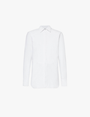 Mens Dunhill Oxford Panels Regular-Fit Cotton-Piqué Shirt