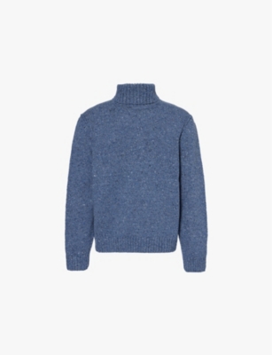 Mens Dunhill Oversized Roll-Neck Wool and Cashmere-Blend Knit Jumper