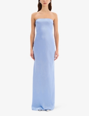 OMNES: Amdra slim-fit strapless recycled-polyester maxi dress