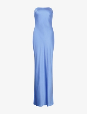 OMNES: Amdra slim-fit strapless recycled-polyester maxi dress