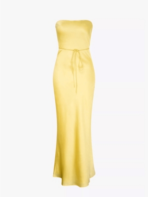 OMNES: Amdra Slim-Fit Strapless Woven Maxi Dress