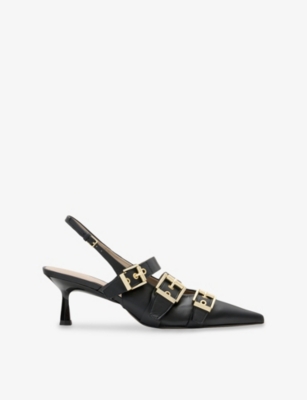 ALLSAINTS: Vivian Slingback Leather Heeled Pumps