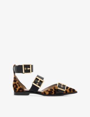 ALLSAINTS: Sutton multi-strap flat leather courts