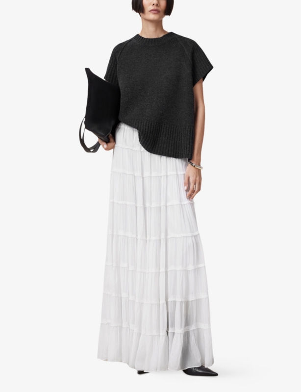 Eva Tiered Woven Maxi Skirt