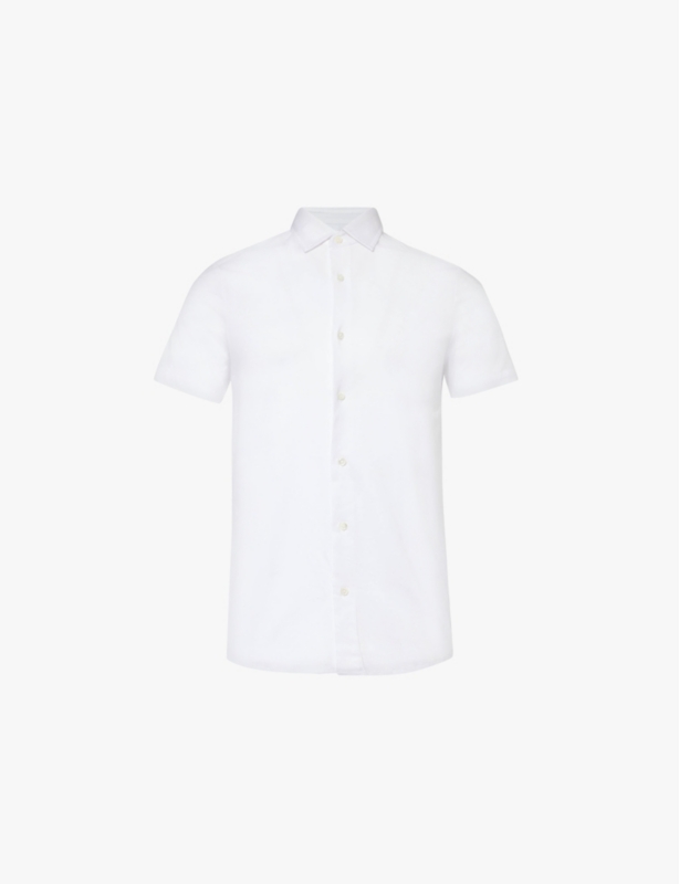 Logo-embellished short-sleeve woven shirt