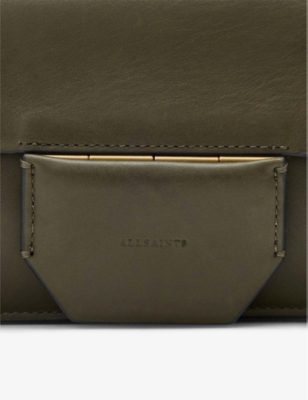 ALLSAINTS: Ann logo-debossed leather cross-body bag