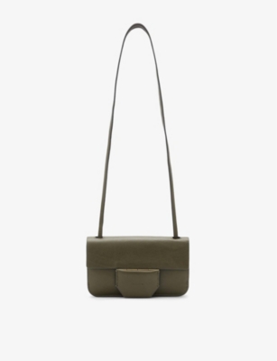 ALLSAINTS: Ann logo-debossed leather cross-body bag