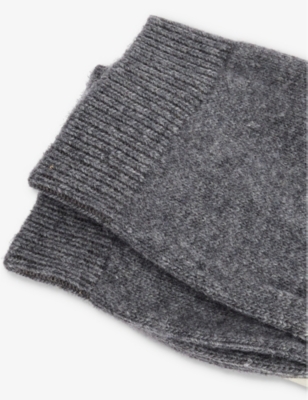 Falke Brushed Mid-calf Recycled Polyamide And Wool-blend Knitted Socks In Light Greymel.