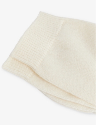 Falke Womens Off-white Cosy Wool Brand-print Knit Socks In Off-white