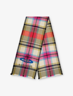 VIVIENNE WESTWOOD: Tartan wool scarf