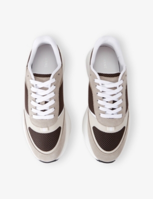ARNE: Technical Runner Leather Suede and Mesh Low-Top Trainers