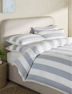 THE WHITE COMPANY /CHMBRY MARIS STRIPE SUPER-KING COTTON DUVET COV 