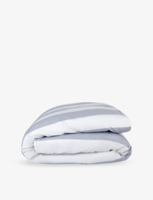 THE WHITE COMPANY /CHMBRY MARIS STRIPE SUPER-KING COTTON DUVET COV 