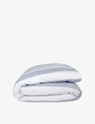 THE WHITE COMPANY: Maris Stripe Double Cotton Duvet Cover