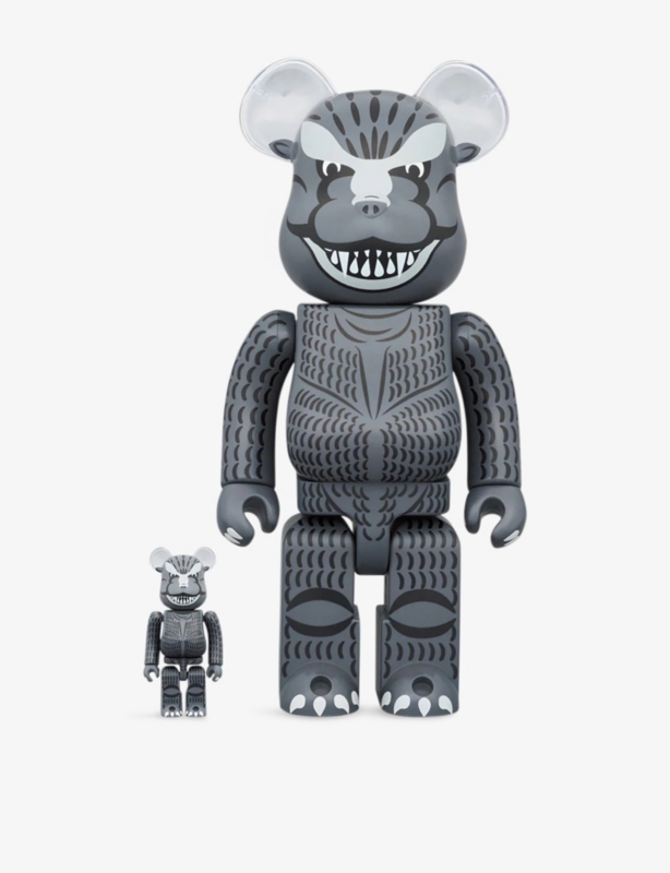Medicom NAS x Applebum 100% 400% Bearbrick Figure Set white