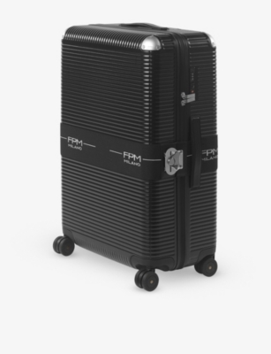 Fpm - Fabbrica Pelletterie Milano Bank Spinner Aluminium Suitcase 76cm In Eclipse Black