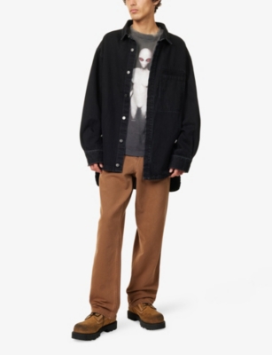 SAINT MXXXXXX: Alien Graphic-Print Crewneck Cotton T-Shirt