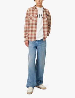 SAINT MXXXXXX: Text-Print Long-Sleeve Cotton T-Shirt