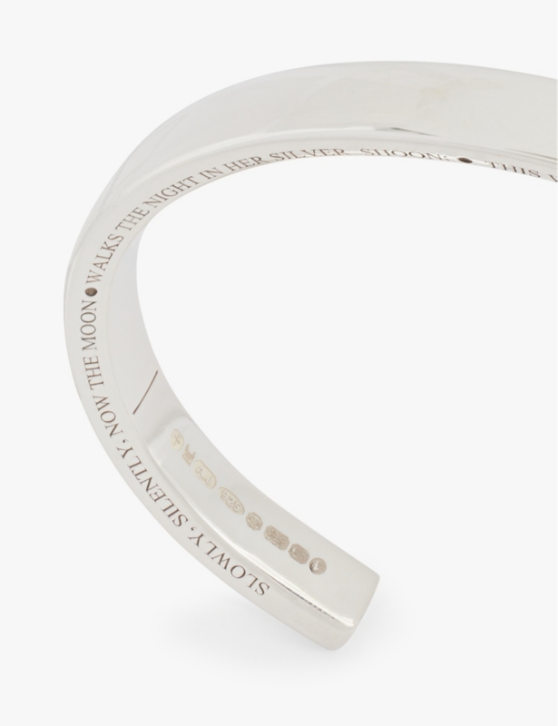 886 Bold Poem engraved sterling-silver cuff