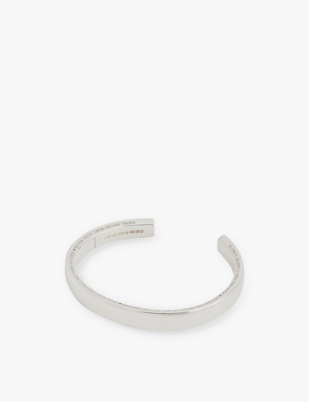 886 Bold Poem engraved sterling-silver cuff