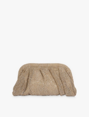 DUNE: Elegent embellished mesh clutch bag