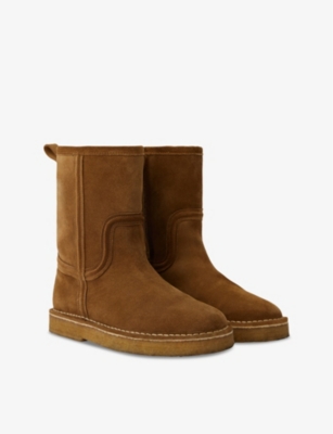 Soeur Womens Miel Texas Contrast-stitch Leather Calf Boots In Miel