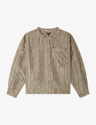 SOEUR: Chypre graphic-print relaxed-fit silk shirt