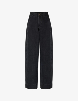 SOEUR: Waldo high-rise straight-leg jeans