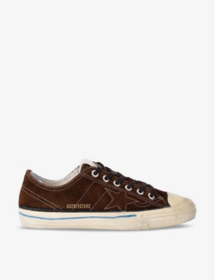 Mens Golden Goose V-Star Ltd Star-Stitched Suede Low-Top Trainers