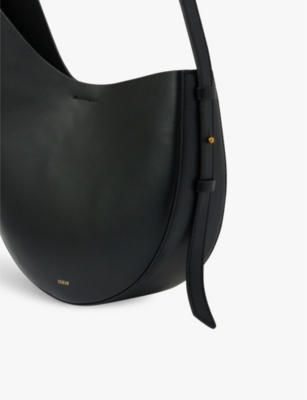 Soeur Womens Noir Winona Logo-embossed Leather Shoulder Bag In Noir