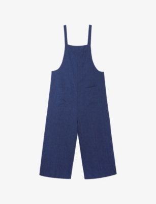THE WHITE COMPANY: Knot-Strap Square-Neck Linen Dungarees