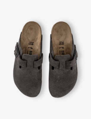 Birkenstock Womens  Boston Regular-fit Suede Clogs