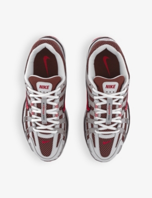 NIKE: P-6000 chunky-sole leather and mesh low-top trainers