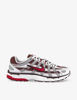 NIKE: P-6000 chunky-sole leather and mesh low-top trainers