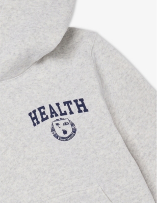 SPORTY AND RICH DIANA HEALTH COTTON-BLEND HOODY 2-14 YEARS HEATHER GRAY 