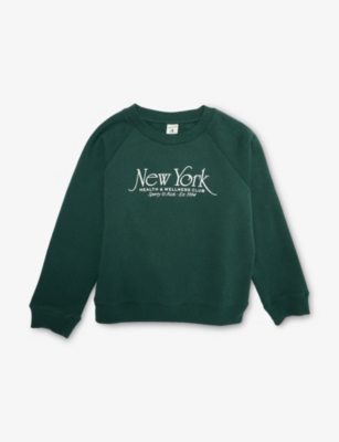 SPORTY & RICH: NY 94 Logo-Print Cotton-Blend Sweatshirt 2-14 years