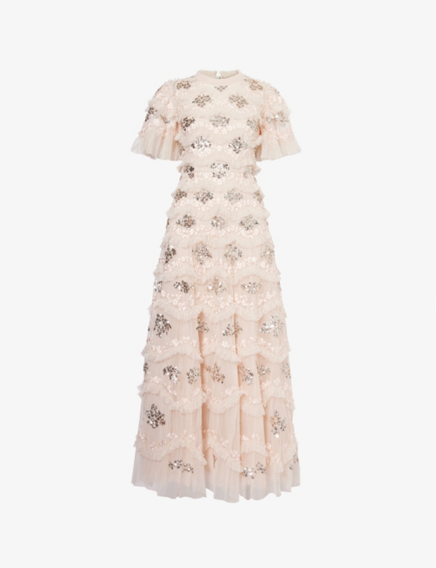 Daisy Wave embellished recycled-polyester tulle maxi dress