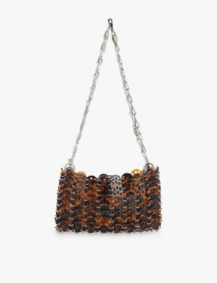 Shop Rabanne Womens Ecaille Tortue Sac A Main Tortoiseshell-print Acrylic Shoulder Bag