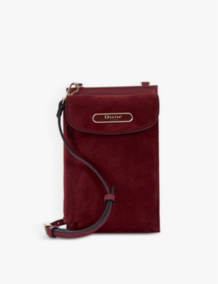 DUNE: Shellies logo-badge faux-suede phone case